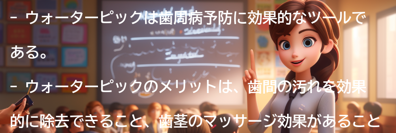 ウォーターピックのメリットの要点まとめ