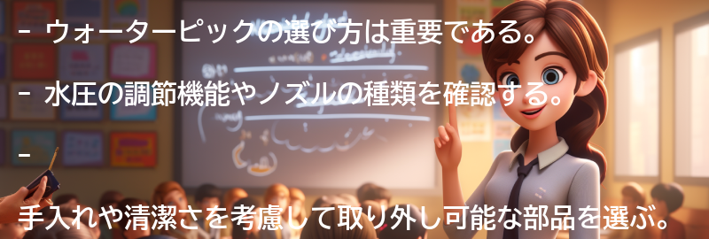 ウォーターピックの選び方の要点まとめ